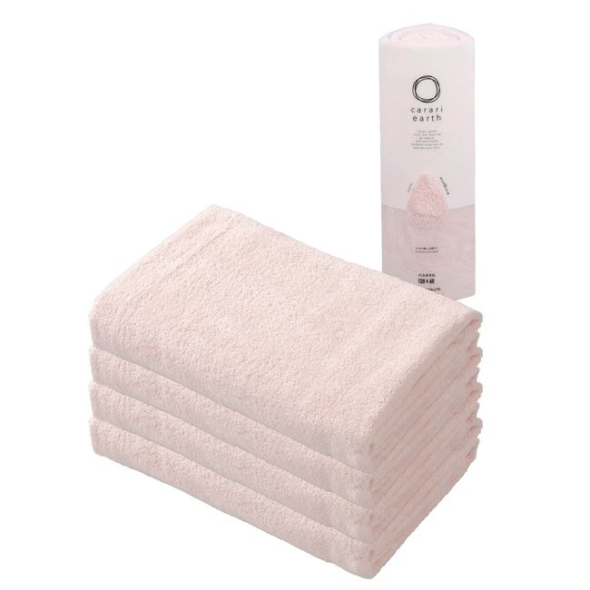 CB Japan Carari Microfiber Bath Towels, Pink, Set of 4, Absorbent, Quick-Drying, Fluffy (Amazon.co.jp Exclusive)