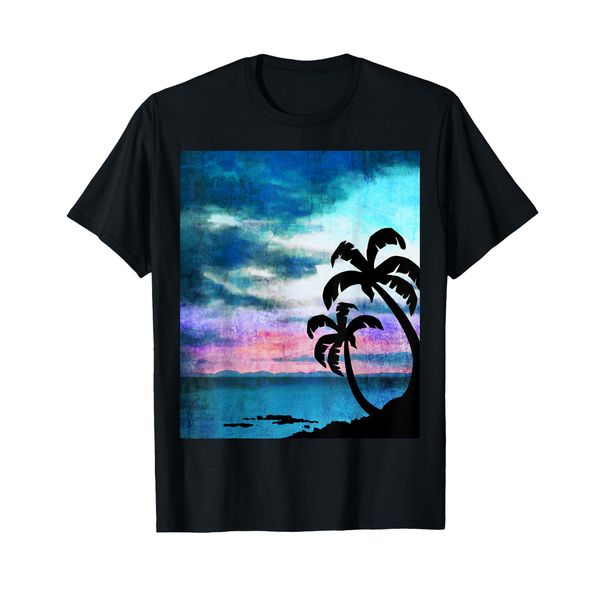Beach Scene with Palm Trees T-Shirt