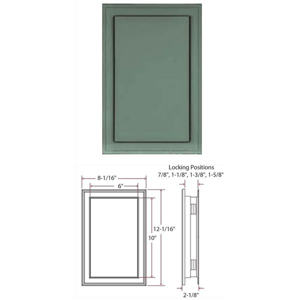 Carriage Light J-Block 201 Forest Green 8x12x¾-1¼” Vinyl Siding Jumbo Mount Mast