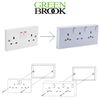 Greenbrook Socket Converter 2 to 3, Upgrade Your Double Plug Sockets