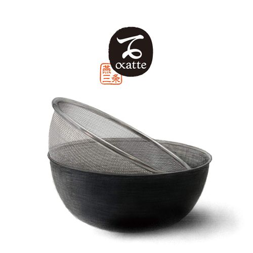 Wahei Freiz OK-001 Tsubamesanjo Okotejirushi Stainless Steel Colander Ball Set, 5.9 inches (15 cm)