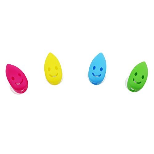 Excelity Set of 4 Travel Toothbrush Head Cover Cap with Suction Cup