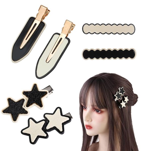 Haarspangen Mädchen Nahtlose Haarspange 6 Stück, Haar Pin Curl Clips kein Verbiegen Haar Spangen Metall Haarklammern Mädchen für Haarstyling Make Up