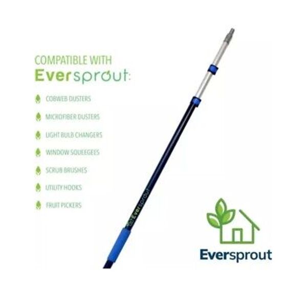 Eversprout 4.5-To-12 Foot Telescopic Extension Pole, With Utility Hook