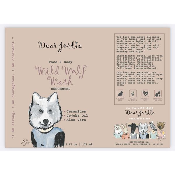 Dear Jordie Wild Wolf Wash for Kids & Teens, 6fl oz