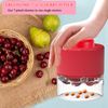 7-in-1 Cherry Pitter Tool,Multi-Function Pitting Tool, Portable Cherries Corer Stoner Seed Tool with Lock Design, Fruit Pit Remover for Cherry Jam (Wine Red)