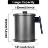 1.7L Bacon Grease Container Oil Keeper Storage Grease with Fine Mesh Strainer 