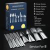 45 Piece Stainless Steel Flatware Set Ergonomic Design Dishwasher Safe