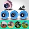 Adefol 4pcs Double Layer Whetstone Lawn Mower Blade Sharpener for Drill with Blade Balancer for Power Drill Hand Drill