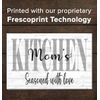 Personalized Kitchen Sign – “Seasoned With Love” Rustic Wall Art | Custom Solid