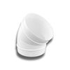 K-TECH-PRO 45° bend PVC round ventilation exhaust air supply air system diameter 150