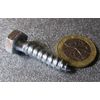 Zinc Hex Head Lag Screw 1/2 Hex Size 5/16 Thread x 1.25" Length, 100 pcs