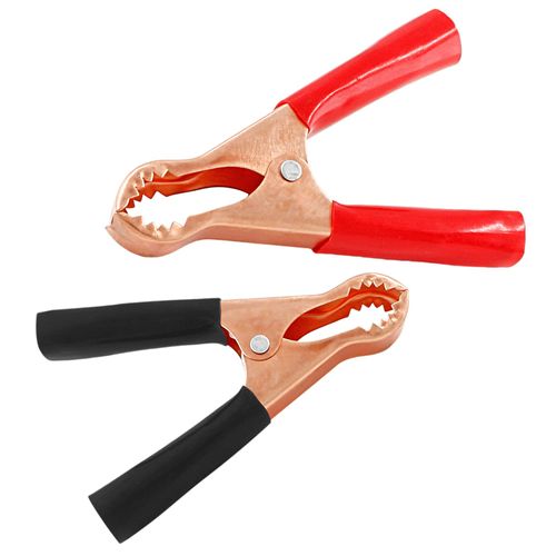 Qjaiune 10Pcs 50A Insulated Alligator Clips Electrical Heavy Duty Alligator Clamps, Battery Replacement Cable Metal Spring Loaded Jumper Clips for Car Auto Vehicle Boat (Red & Black）