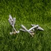 Golf Ball And Clubs Cufflinks for Men.