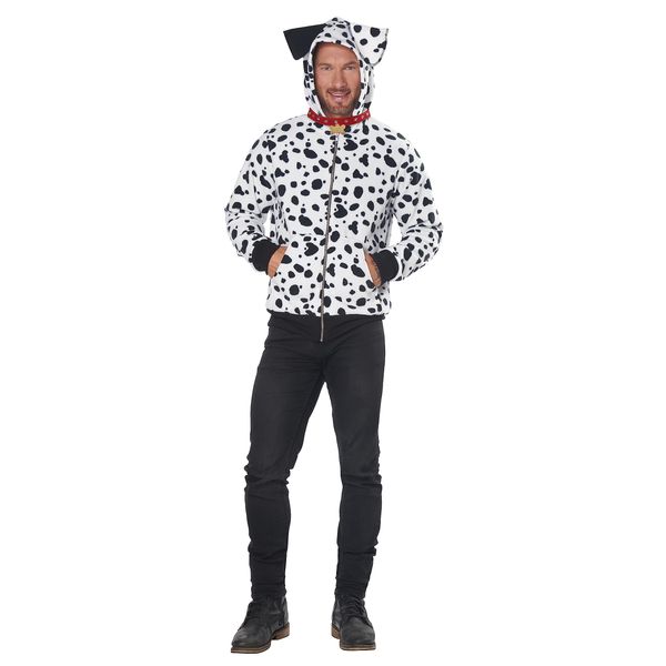 Men's Dalmatian Hoodie Costume Large/X-Large Multi
