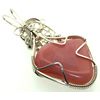 Pink Opal Gemstone Sterling Silver Wire Wrapped Pendant 02