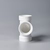 Rainbow Dream 2 Inch DWV PVC Tee Pipe Fitting Adapter - 2 pcs, White