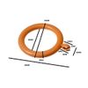 40 x Light Brown Plastic Curtain Drape Pole Ring Rod 37MM ID 50MM OD
