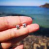 Lily Charmed - 925 Sterling Silver Turtle Stud Earrings