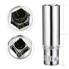 QLXHBOT 1/4 Inch Drive 10mm 6-Point Deep Socket, Metric, Cr-V 5 Pcs