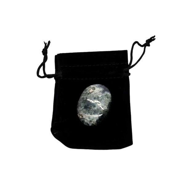 VIE Naturals Worry Thumb Stone, Moss Agate