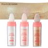Weixinbuy Highlighter Powder Stick, Polvo De Hadas Glitter Patting Fairy Highlight Smooth Three-Dimensional Shimmer, Sparkly Natural for Face Body Eyes Collarbones Glow, 01# White, 9 g(Pack of 1)