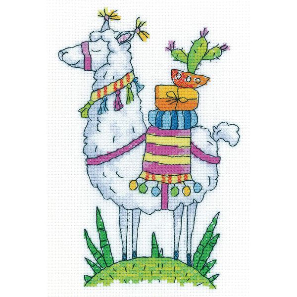 Heritage Crafts Cross Stitch Kit - Llama (Aida)