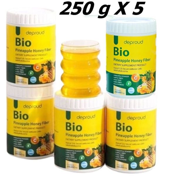 5x Deproud Bio Fiber Pineapple Honey Powder Drink Detox Body Shape Bright Skin