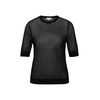 s.Oliver Transparenter Feinstrickpullover mit Lochmuster aus Viskosemix schwarz 36