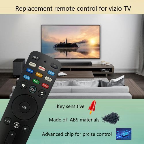 GHUST Voice Remote Control Replacement for vizio Smart TV V436-J04 V506-J09 V556-J01 V586-J01 V656-J09 M55Q6-L4 M55Q6M-K01 M65Q6-L4 M70Q6M-K03 M75Q6-L4 VQP65C-84 VQP75C-84 V4K43M-0801 V4K50M-0807