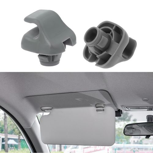 2PCS Sun Visor Clips for Cars, Sun Visor Support Clip Retainer, Auto Sunvisor Hook Bracket Holder Replacement 88217S04003ZA, Premium Automotive Visor Accessories for Honda Civic CR-V Acura TSX (Gray)