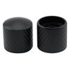 Musiclily 4Pcs Black Metric Metal Dome Electric Guitar Speed Control Knobs Set