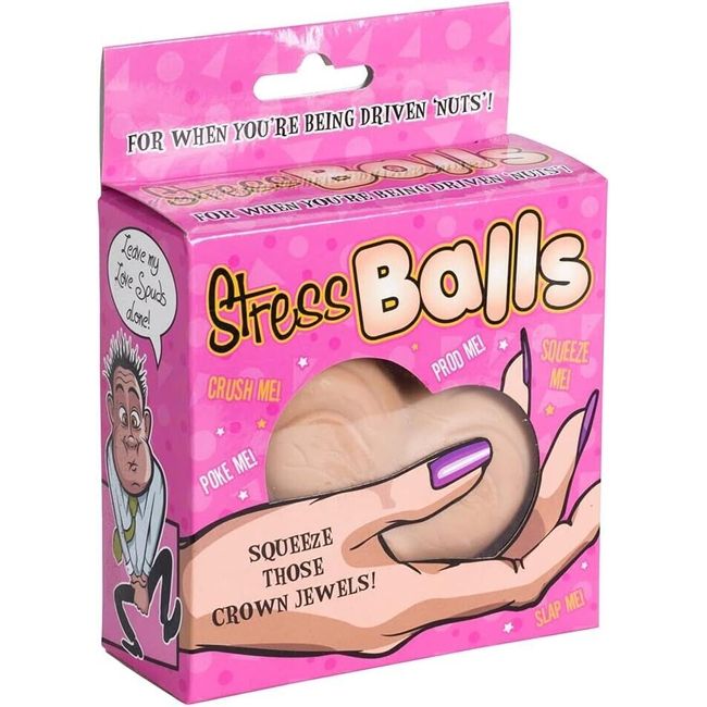 STRESS BALLS - Squeeze Testicles Feels Real! Man Ball Sack Adult Novelty Toy