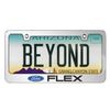iPick Image for Ford Flex in 3D on Mirror Chrome Metal License Plate Frame