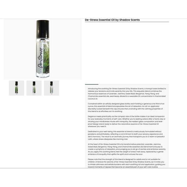 De-Stress Essential Oil by Shadow Scents