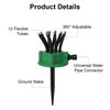 2x 360° Automatic Garden Lawn Sprinkler Set Multi-Head Rotating Irrigation Tool