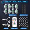 Wireless RGBW Strobe Light - 8 Pods 3-LEDs USB Rechargeable Anti-Collision Light