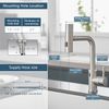 Touchless Waterfall Kitchen Faucet with Pull down Sprayer Brushed Nickel Single