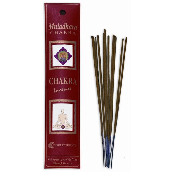 Fiore D'Oriente 1st Chakra Incense Muladhara 8 Sticks in Red Packaging