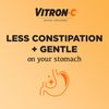 Vitron-C Iron Supplement, Once Daily, High Potency Iron Plus Vitamin C, Supports Red Blood Cell Production, Dye Free Tablets, 60 Count