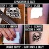 Tortoise Turtle Solid Temporary Tattoo Water Resistant Fake Body Art Set Collection - Light Blue (One Sheet)