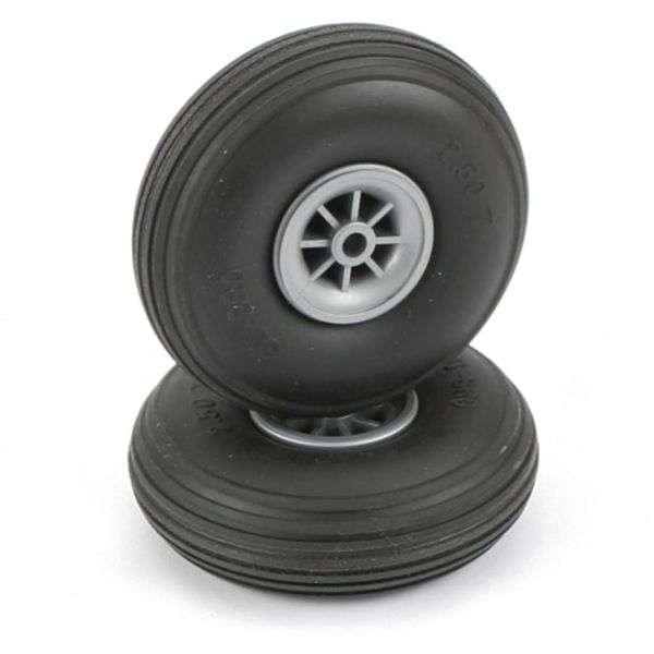 Du-Bro 250T 2-1/2" Diameter Treaded Surface Wheel (2-Pack)