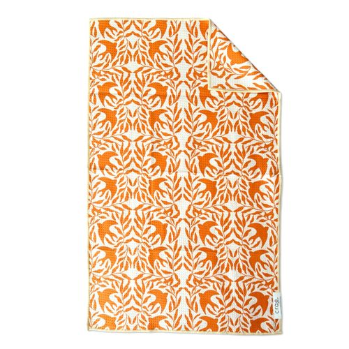 crae. Double-Sided Kitchen Hand Towels - High Absorbent Waffle Towels, Microfiber Kitchen Towel, 17x27 inches, Multiple Colors, Machine Washable, Holiday Cheer Design - Soarin - Cream/Yellow