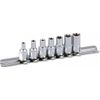 Projahn 4203 1/4 Inch Bit Socket Set on Rail 7-Piece Inner TX Sockets