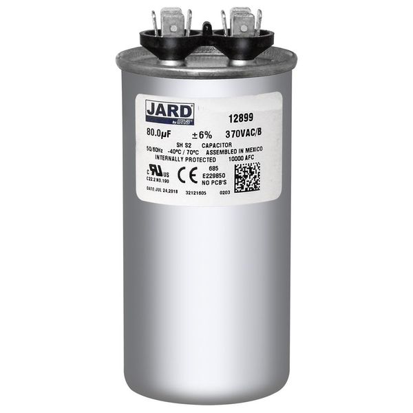 Mars 12899 Motor Run Capacitor 80 MFD 370V Round