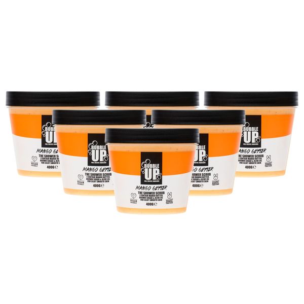 Bubble Up Shower Scrub: Mango Getter 400g [Pack of 6]