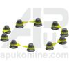 APUK 8x Checkpoint Original Wheel Nut Loosening Indicator Ring 33mm Replacement for Lorry Fleet