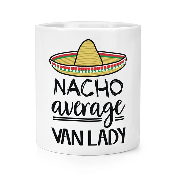 Nacho Average Van Lady Makeup Brush Pencil Pot