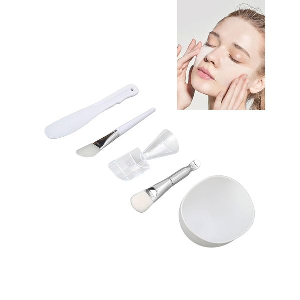 Face Mask Mixing Bowl Set,DIY Silicone Brush Mixing Bowl Spatula Set Face Mask Maker,Face Mask Bowl and Brush Set for Home