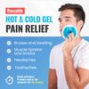 ICEWRAPS Reusable Hot & Cold Gel Packs for Pain Relief - 5 Pack with Cloth Backing for Injuries, Surgery, Toothache (5 Pack)